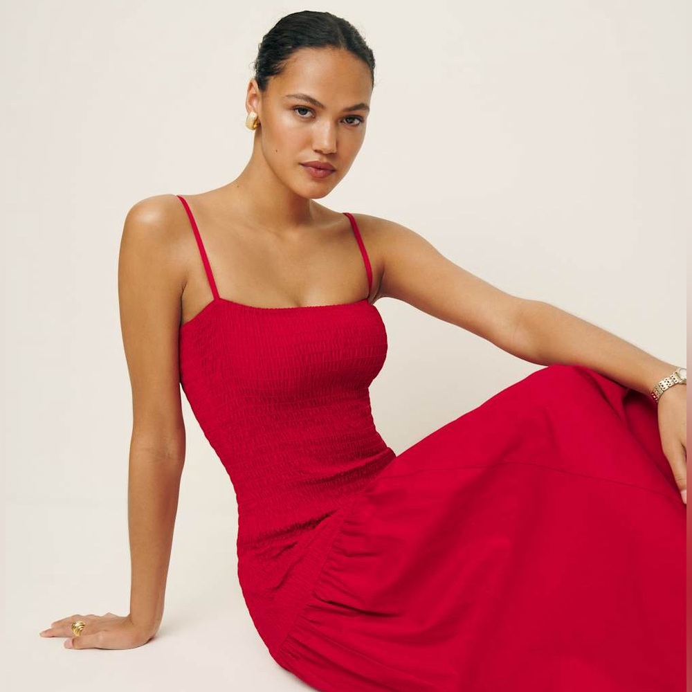 Reformation Leilah Dress in Lipstick - Picture 3 of 8